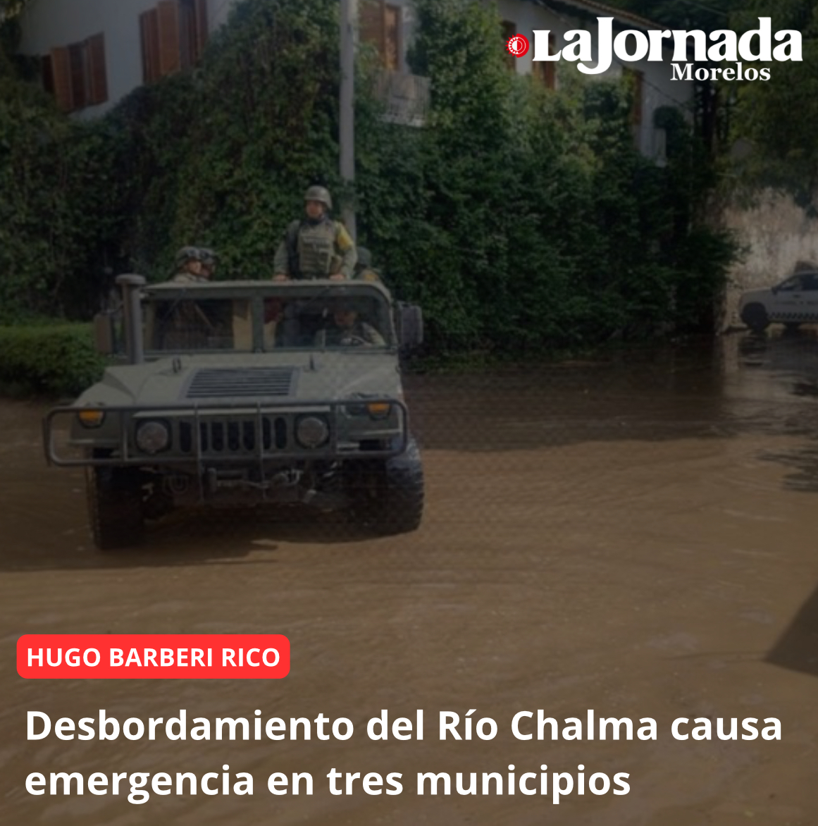 Desbordamiento del Río Chalma causa emergencia en tres municipios